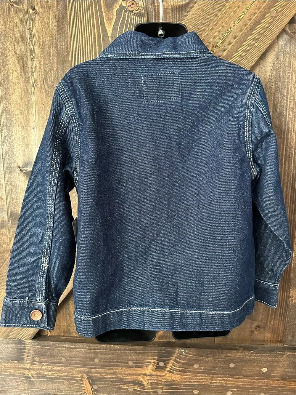 Old Navy Kids Navy Blue Denim Jacket with Button Front